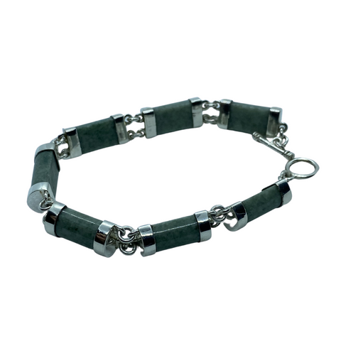 Sterling Silver Jadeite Bracelet