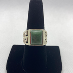 Sterling Silver Jadeite Ring SIZE 10.25