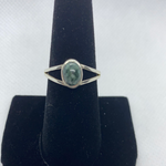 Sterling Silver Jadeite Ring SIZE 8.75