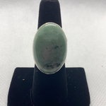 Sterling Silver Jadeite Ring SIZE 8.25