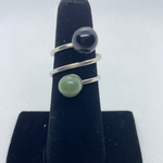 Sterling Silver Jadeite Ring SIZE 6-7